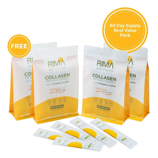 45 + FREE 15 Sachets - Rima Wellness Collagen Peptides Powder (Good for 60 days)